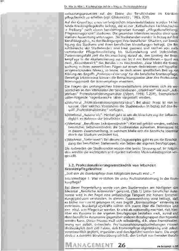 Vorschauseite 5: Krankenpflege auf dem Weg zur Professionalisierung Eine Untersuchung zum Professionalisierungsverständnis von Pflegemanagementstudierenden