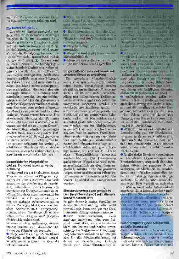 Vorschauseite 3: Anlaß zum Mitdenken Über Sinn und Unsinn von Pflegestandards