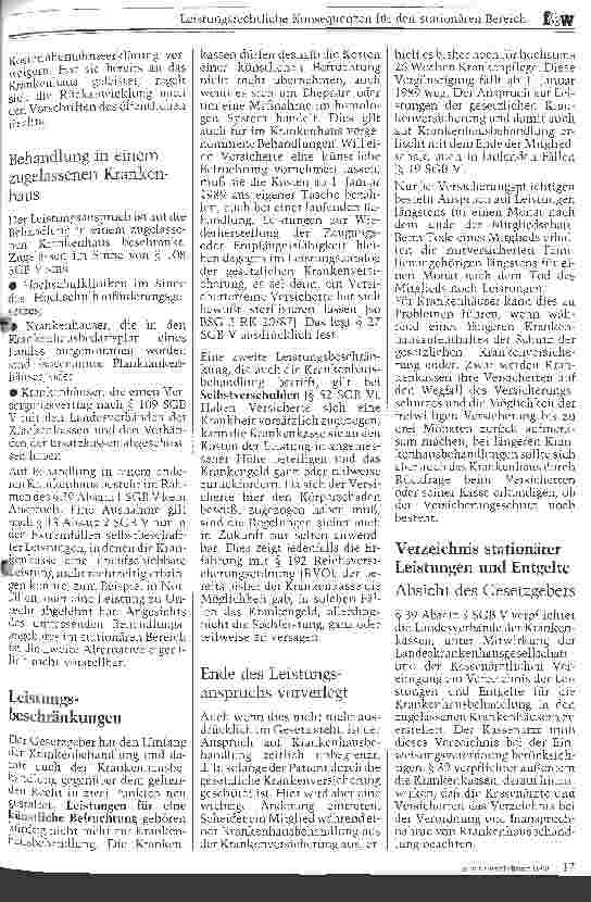 Vorschauseite 2: Leistungsrechtliche Konsequenzen für den stationären Bereich