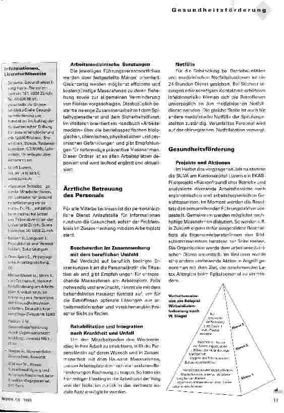 Vorschauseite 2: Gesundheitsförderung am Arbeitsplatz Was tun Arbeitgeber im Gesundheitswesen für ihre Mitarbeiterinnen und Mitarbeiter?