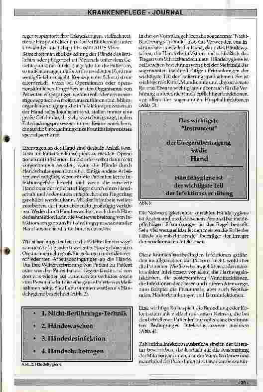 Vorschauseite 2: Schutz vor nosokomialen Infektionen durch Händehygiene