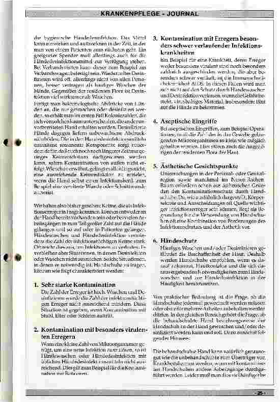 Vorschauseite 6: Schutz vor nosokomialen Infektionen durch Händehygiene