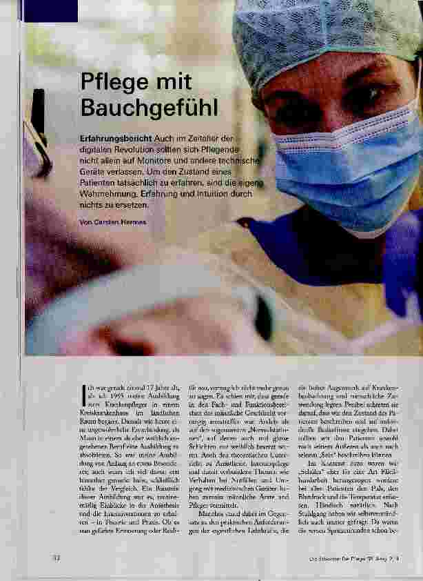 Vorschauseite 1: Pflege mit Bauchgefühl
