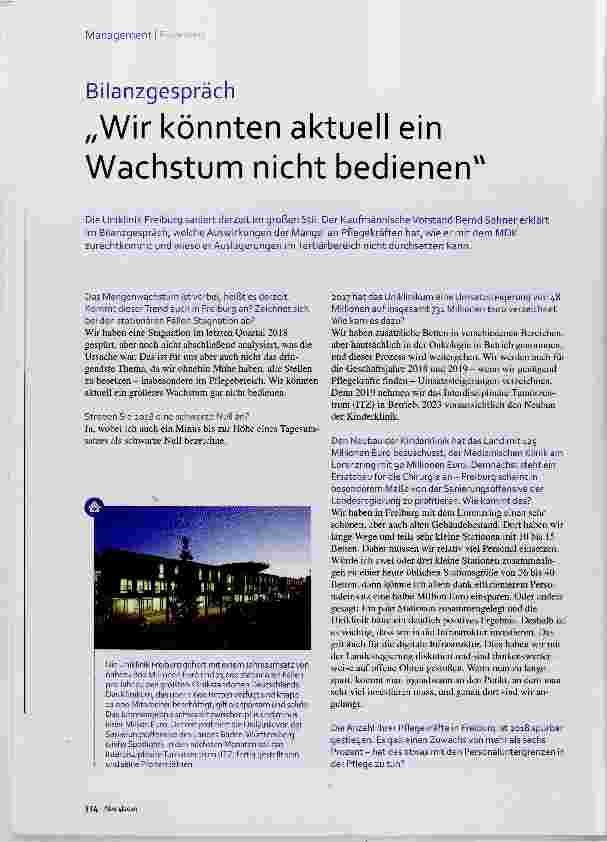 Vorschauseite 1: Wir könnten aktuell ein Wachstum nicht bedienen