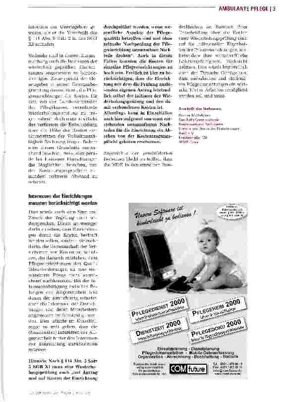 Vorschauseite 3: PflegeweiterentwicklungsgesetzWiederholungsprüfungen können in Zukunft viel Geld kosten