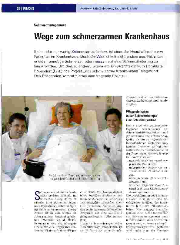 Vorschauseite 1: SchmerzmanagementWege zum schmerzarmen Krankenhaus