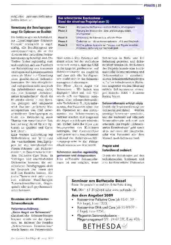 Vorschauseite 4: SchmerzmanagementWege zum schmerzarmen Krankenhaus