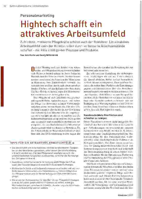 Vorschauseite 1: PersonalmarketingHightech schafft ein attraktives Arbeitsumfeld