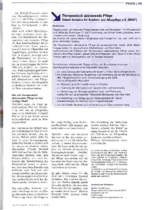 Vorschauseite 2: Therapeutisch aktivierende Pflege
