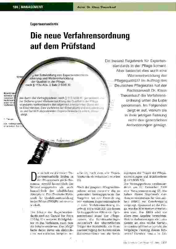 Vorschauseite 1: Die neue Verfahrensordnung auf dem Prüfstand