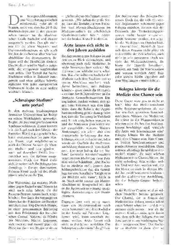 Vorschauseite 2: Eine Chance für den „kleinen Arzt