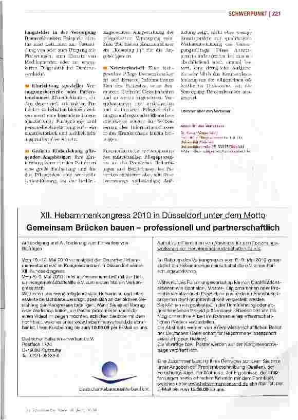Vorschauseite 4: Demenzkranke brauchen Zeit, Empathie und personelle Kontinuität