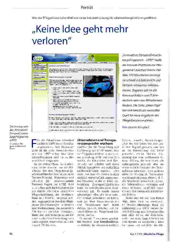 Vorschauseite 1: „Keine Idee geht mehr verloren