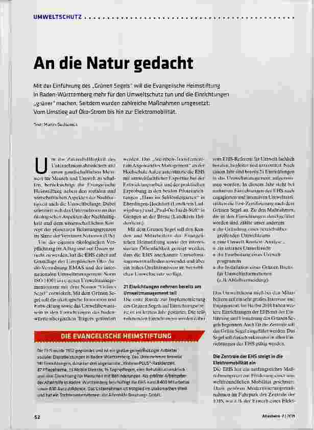 Vorschauseite 1: An die Natur gedacht