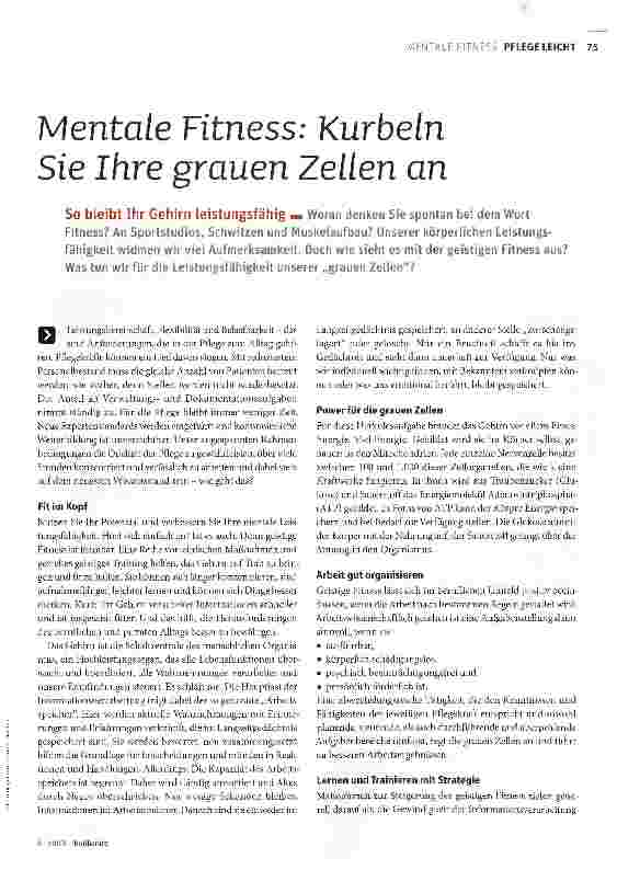 Vorschauseite 2: Mentale Fitness: Kurbeln Sie Ihre grauen Zellen an