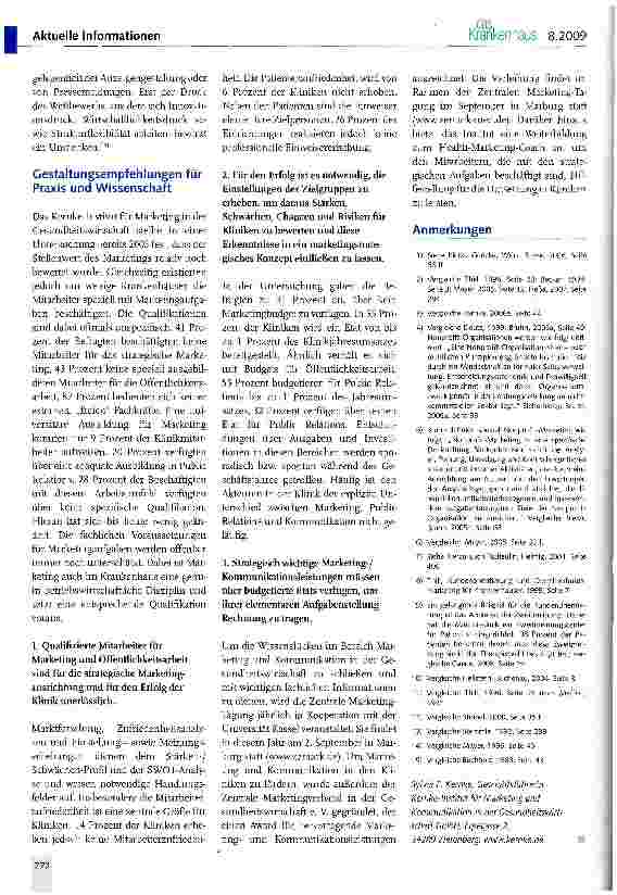 Vorschauseite 2: Krankenhäuser im Wettbewerb