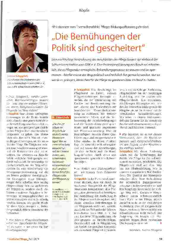 Vorschauseite 1: „Die Bemühungen der Politik sind gescheitert