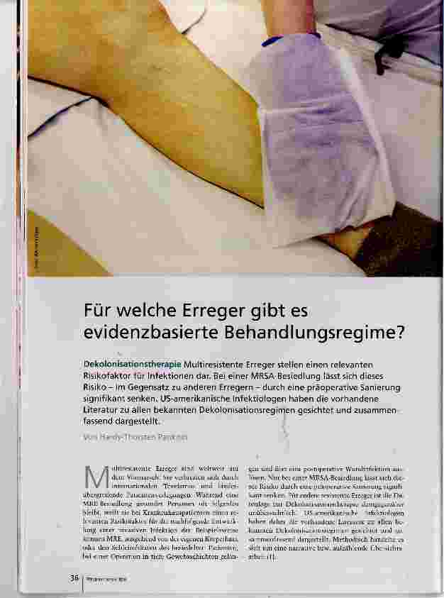 Vorschauseite 1: Für welche Erreger gibt es evidenzbasierte Behandlungsregime?