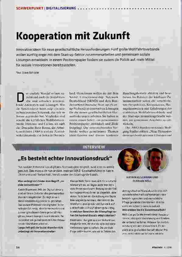 Vorschauseite 1: Kooperation mit Zukunft