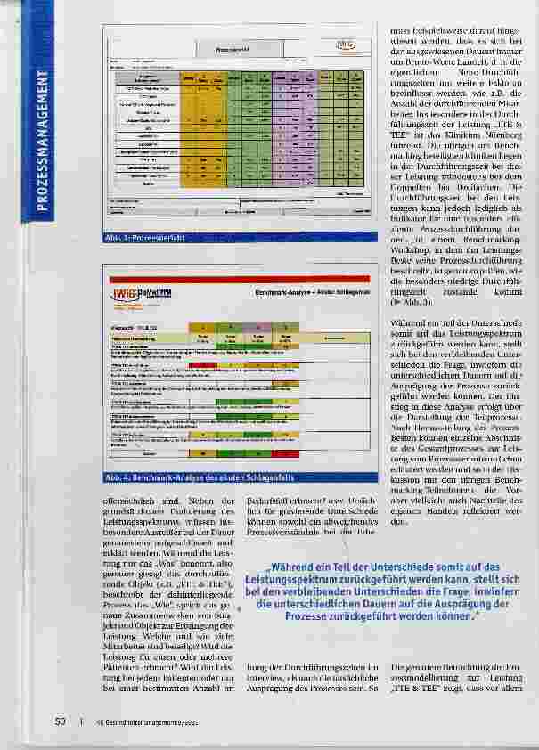 Vorschauseite 2: Krankenhausleistungen im Vergleich Durchführung eines Benchmarking-Projekts zum Ischämischen Schlaganfall (Teil 2)