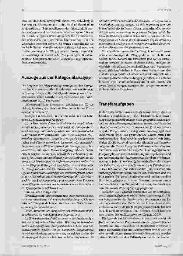 Vorschauseite 4: Aus der Praxis und für die Praxis: Entwicklung von pflegedidaktisch reflektierten Transferaufgaben