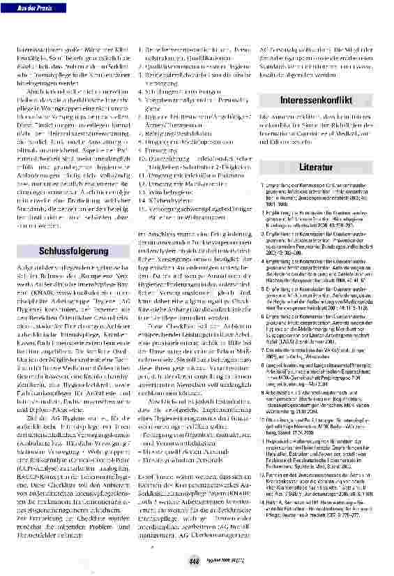 Vorschauseite 6: Hygienemanagement in der außerklinischen Intensivpflege -Anforderungen an Strukturund Prozessqualität