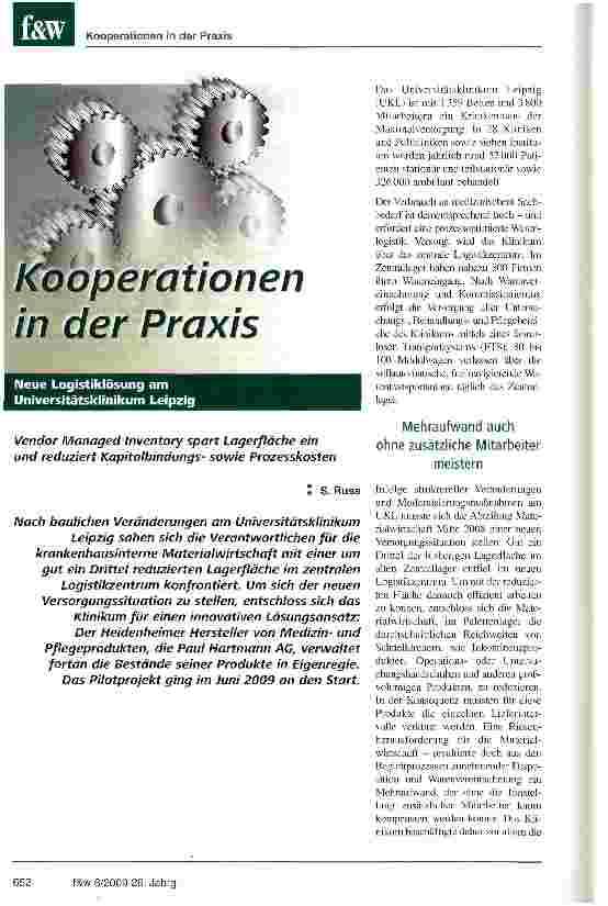 Vorschauseite 1: Kooperationen in der Praxis