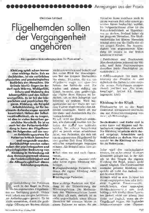 Vorschauseite 1: Flügelhemden sollten der Vergangenheit angehören