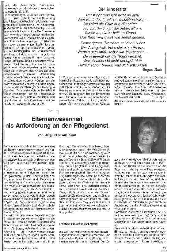 Vorschauseite 1: Elternanwesenheit als Anforderung an den Pflegedienst