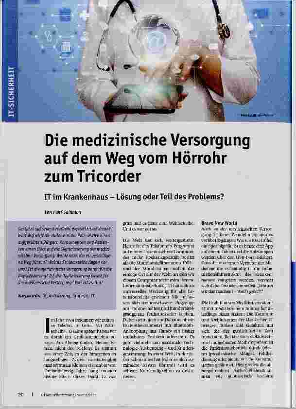 Vorschauseite 1: Weg vom Hörrohr zum Tricorder