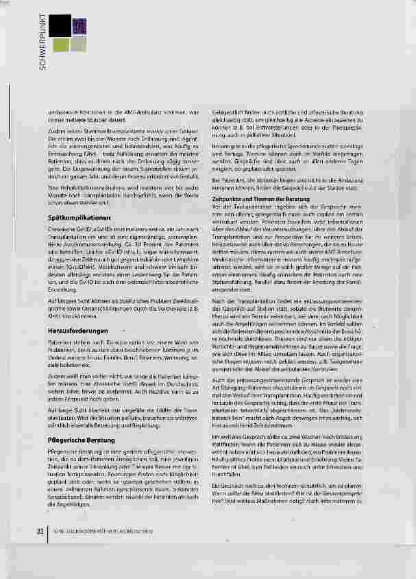 Vorschauseite 3: Pflegerische Transplantationskoordination in der Erwachsenen-KMT
