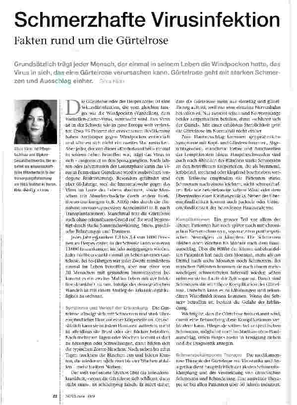 Vorschauseite 1: Schmerzhafte Virusinfektion