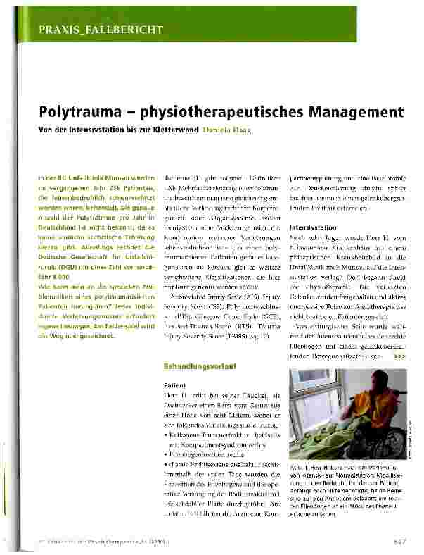 Vorschauseite 1: Polytrauma - physiotherapeutisches Management