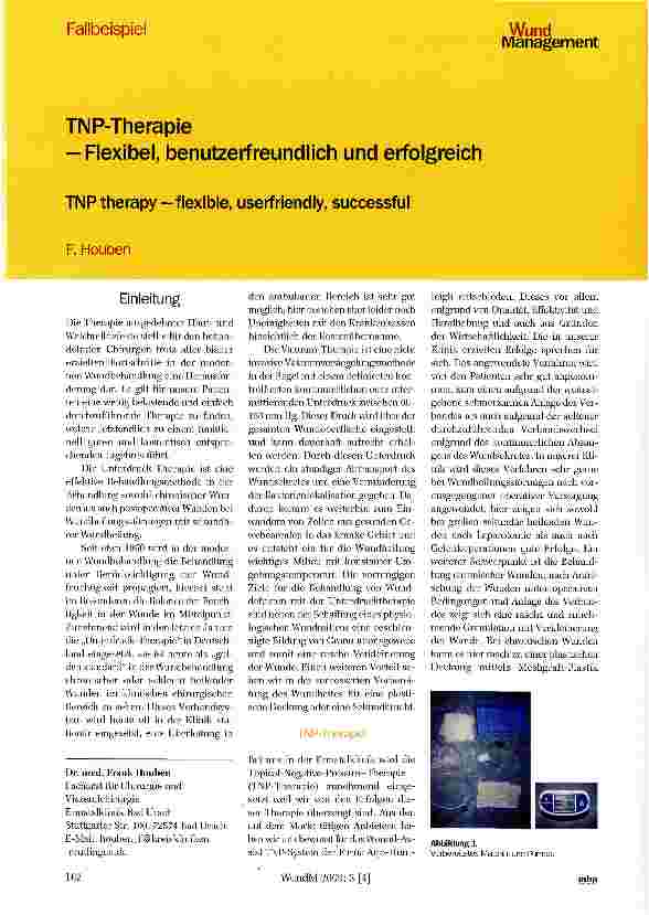 Vorschauseite 1: TNP-Therapie— Flexibel, benutzerfreundlich und erfolgreich