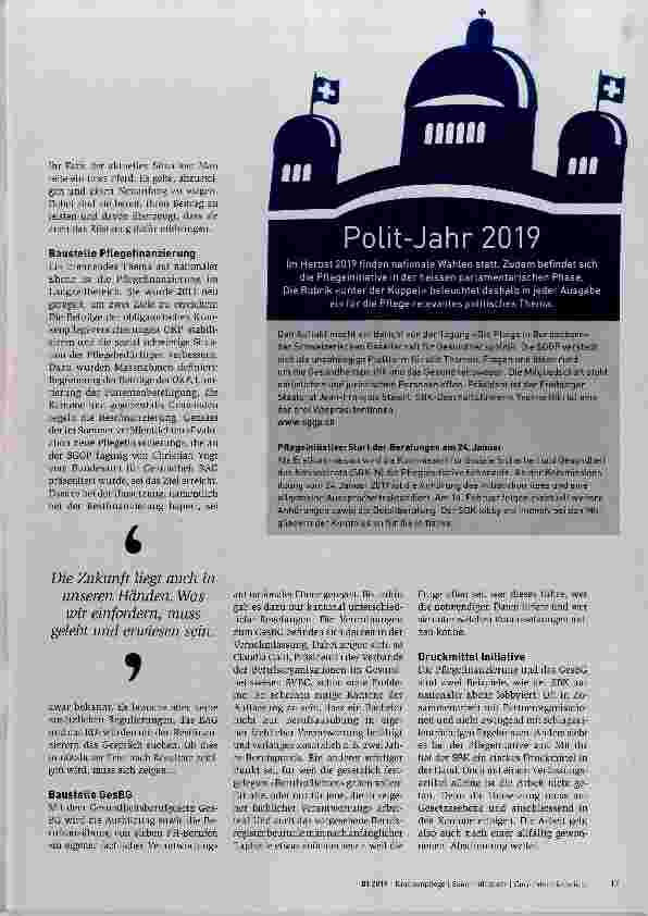 Vorschauseite 2: Die Pflege in Bundesbern