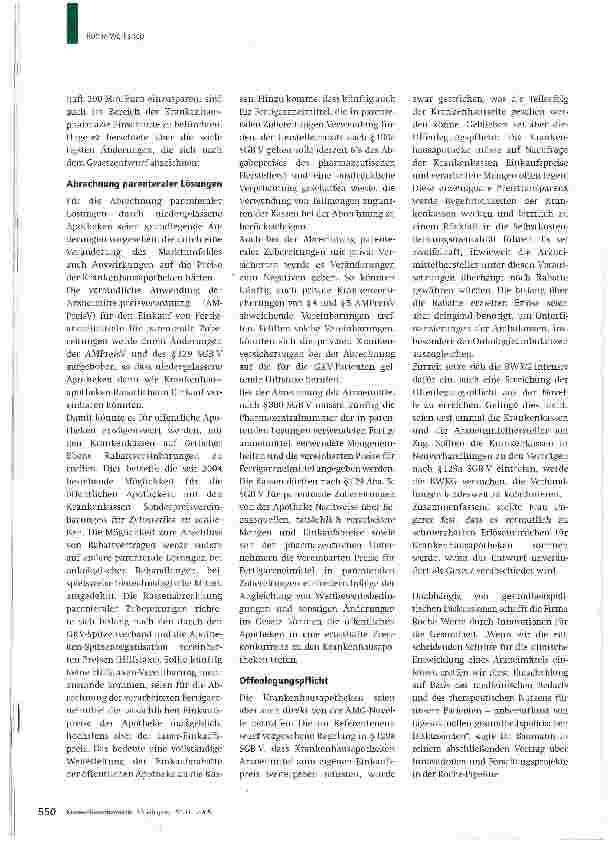 Vorschauseite 3: Auswirkungen der aktuellen Gesetzgebung auf die Krankenhausapotheke