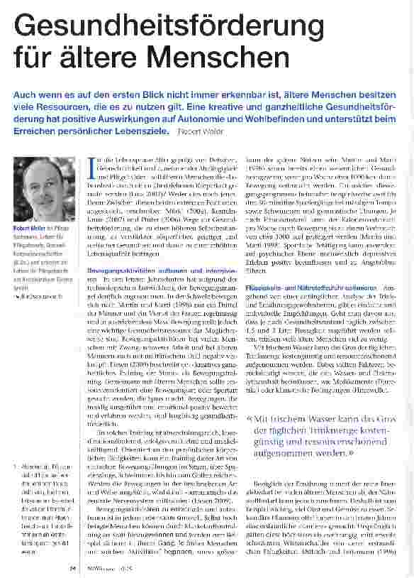 Vorschauseite 1: Gesundheitsförderung für ältere Menschen