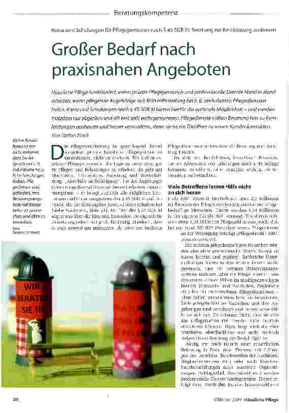Vorschauseite 1: Großer Bedarf nach praxisnahen Angeboten