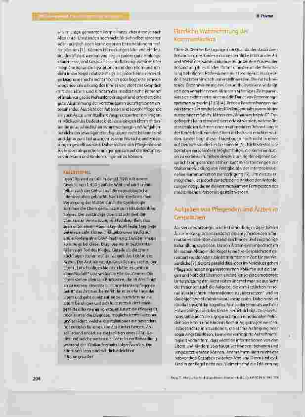 Vorschauseite 2: Interprofessionell abgestimmte Kommunikation in der Pädiatrie