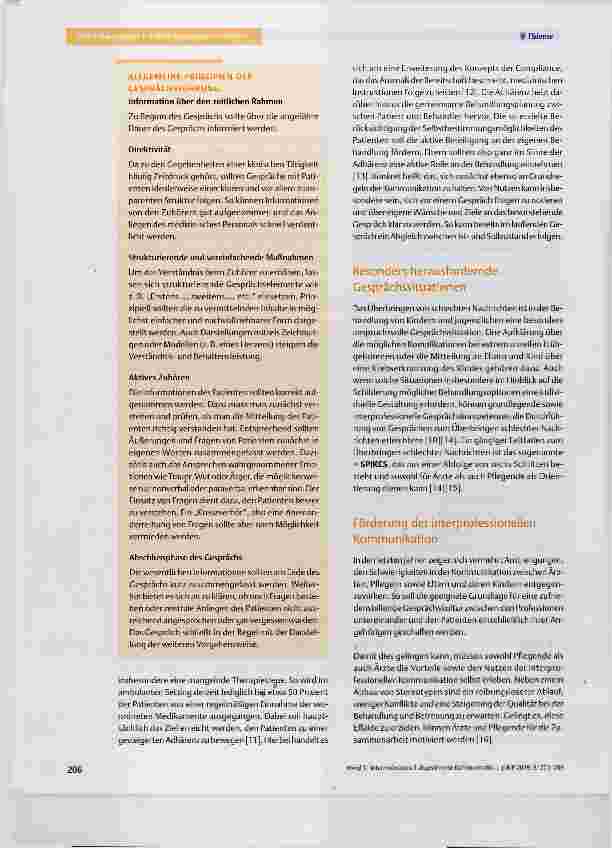 Vorschauseite 4: Interprofessionell abgestimmte Kommunikation in der Pädiatrie