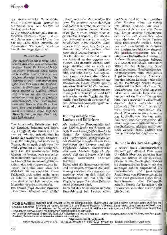 Vorschauseite 2: Humor in der Pflege Von heilsamen Spaßmachern und anderem Blödsinn