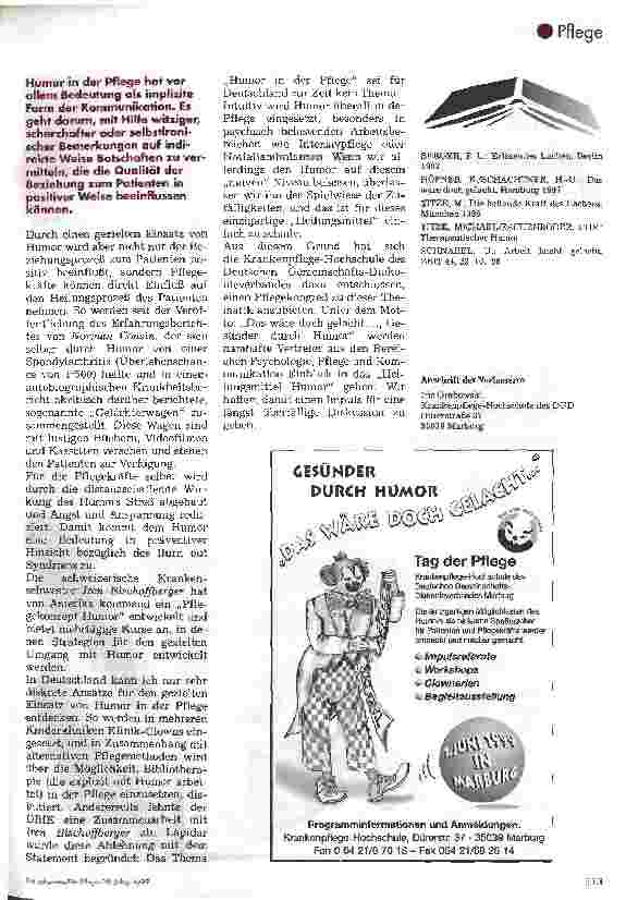 Vorschauseite 3: Humor in der Pflege Von heilsamen Spaßmachern und anderem Blödsinn