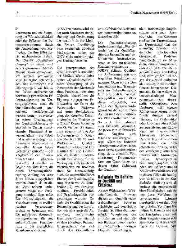 Vorschauseite 2: Mehr Qualität durch Rationalisierungsstrategien?