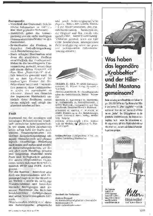 Vorschauseite 5: Die Anwendung von alloplastischen Gefäßprothesen