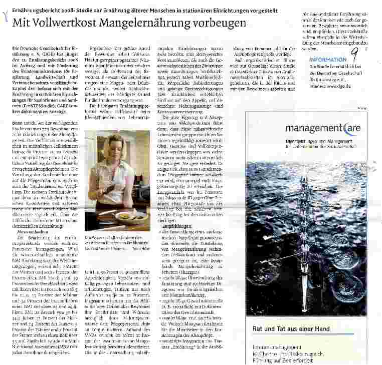 Vorschauseite 1: Mit Vollwertkost Mangelernährung vorbeugen