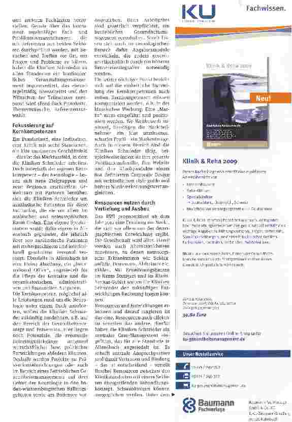 Vorschauseite 3: Marktstrategien im Reha-Sektor