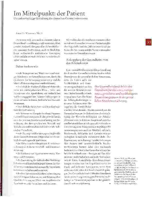 Vorschauseite 1: Im Mittelpunkt: der Patient