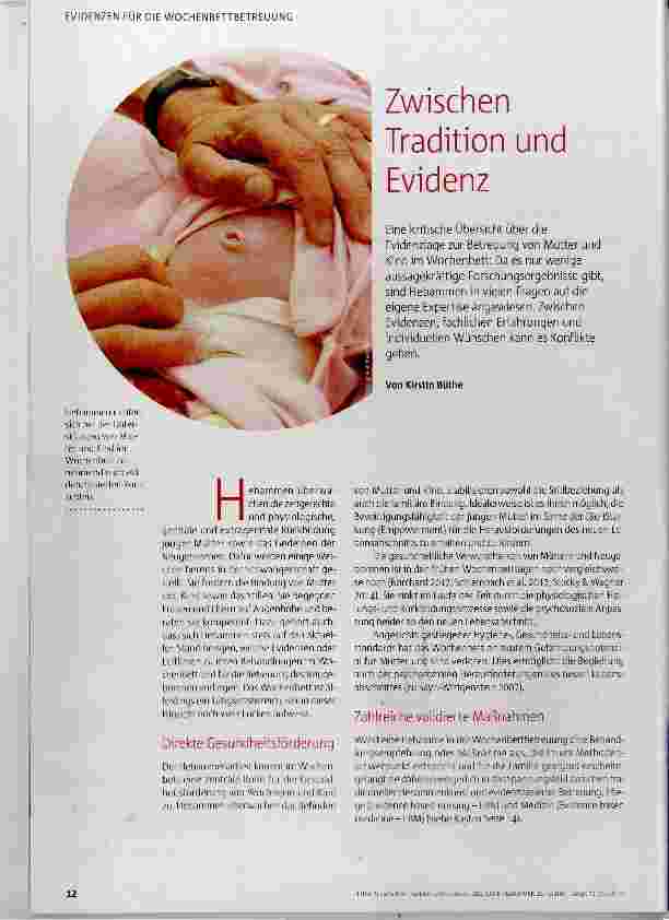 Vorschauseite 1: Zwischen Tradition und Evidenz