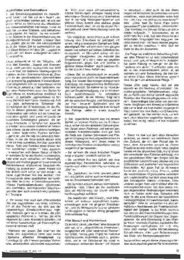 Vorschauseite 4: Pädagogische Aspekte der Krankenpflege 7. Folge Der Patient im Krankenhaus und eine (un)heimliche Freizeit (Teil 4)