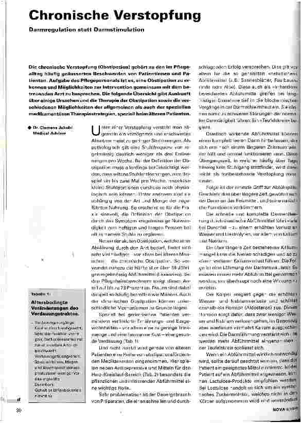 Vorschauseite 1: Chronische Verstopfung Darmregulation statt Darmstimulation